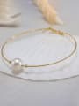 thumb 925 Sterling Silver Freshwater Pearl White Tila Bead Round Minimalist Handmade Beaded Bracelet 1