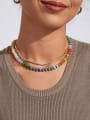 thumb Brass Crystal Irregular Minimalist Cuban Necklace 3