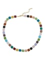 thumb Brass Crystal Irregular Minimalist Cuban Necklace 0