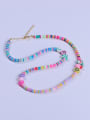 thumb Stainless steel Glass beads Multi Color Minimalist Lariat Necklace 0