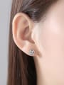 thumb 925 Sterling Silver Moissanite White Minimalist Earring 3