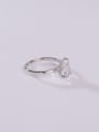 thumb 925 Sterling Silver High Carbon Diamond White Minimalist Band Ring 3