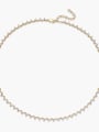thumb 925 Sterling Silver Cubic Zirconia White Minimalist Necklace 0