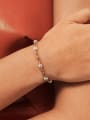 thumb 925 Sterling Silver Freshwater Pearl White Tila Bead Round Minimalist Handmade Beaded Bracelet 3