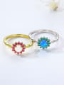 thumb 925 Sterling Silver Synthetic Opal Multi Color Minimalist Band Ring 4