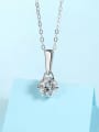 thumb 925 Sterling Silver Moissanite White Minimalist Lariat Necklace 2