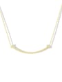 thumb 925 Sterling Silver Cubic Zirconia White Minimalist Necklace 2