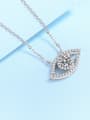 thumb 925 Sterling Silver Moissanite White Minimalist Link Necklace 2