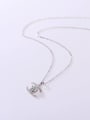 thumb 925 Sterling Silver Moissanite White Letter Minimalist Lariat Necklace 1