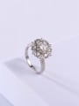 thumb 925 Sterling Silver Moissanite White Dainty Solitaire Ring 0
