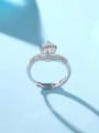 thumb 925 Sterling Silver Moissanite White Dainty Band Ring 5