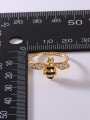thumb 925 Sterling Silver Cubic Zirconia White Bee Minimalist Band Ring 1