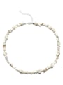 thumb Brass Crystal Irregular Minimalist Cuban Necklace 1