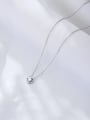 thumb 925 Sterling Silver Cubic Zirconia White Minimalist Link Necklace 3