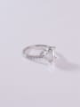 thumb 925 Sterling Silver Cubic Zirconia White Minimalist Band Ring 2