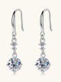 thumb 925 Sterling Silver Moissanite White Minimalist Drop Earring 1