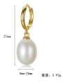 thumb 925 Sterling Silver Freshwater Pearl White Minimalist Drop Earring 1