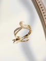 thumb 925 Sterling Silver Freshwater Pearl Beige Minimalist Band Ring 2