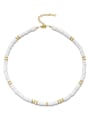 thumb Brass Bead Irregular Minimalist Cuban Necklace 0