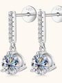 thumb 925 Sterling Silver Moissanite White Minimalist Stud Earring 0