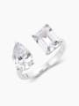 thumb 925 Sterling Silver Cubic Zirconia White Minimalist Band Ring 4