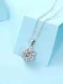 thumb 925 Sterling Silver Moissanite White Dainty Lariat Necklace 3