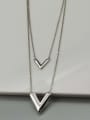 thumb 925 Sterling Silver Dainty Bib Necklace 2