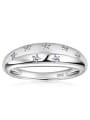 thumb 925 Sterling Silver Cubic Zirconia White Minimalist Band Ring 4