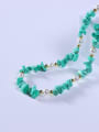 thumb Stainless steel Turquoise Multi Color Minimalist Beaded Necklace 2