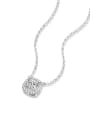 thumb 925 Sterling Silver Moissanite White Minimalist Lariat Necklace 0