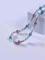 thumb Stainless steel Freshwater Pearl Multi Color Minimalist Beaded Necklace 2