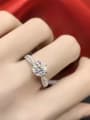 thumb 925 Sterling Silver Moissanite White Solitaire Ring 3