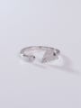 thumb 925 Sterling Silver Cubic Zirconia Blue Minimalist Band Ring 3