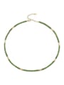 thumb Brass Crystal Round Minimalist Cuban Necklace 2