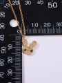 thumb 925 Sterling Silver Cubic Zirconia White Rabbit Minimalist Link Necklace 4