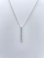 thumb 925 Sterling Silver Cubic Zirconia White Lariat Necklace 0