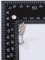thumb 925 Sterling Silver Cubic Zirconia White Feather Minimalist Stud Earring 3