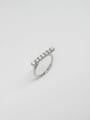 thumb 925 Sterling Silver Cubic Zirconia White Minimalist Band Ring 5