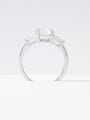 thumb 925 Sterling Silver High Carbon Diamond White Minimalist Band Ring 4