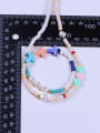 thumb Stainless steel Freshwater Pearl Multi Color Glass beads Minimalist Beaded Necklace 3