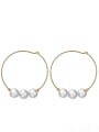 thumb 925 Sterling Silver Freshwater Pearl White Tila Bead Round Minimalist Drop Earring 0