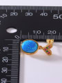thumb 925 Sterling Silver Synthetic Opal Multi Color Minimalist Stud Earring 4