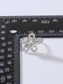 thumb 925 Sterling Silver Moissanite White Flower Minimalist Band Ring 4