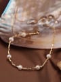 thumb 925 Sterling Silver Freshwater Pearl White Tila Bead Round Minimalist Handmade Beaded Bracelet 2