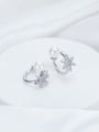 thumb 925 Sterling Silver Cubic Zirconia Round Trend Clip Earring 0