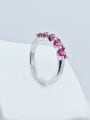 thumb 925 Sterling Silver Cubic Zirconia Round Trend Multistone Ring 1