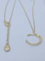 thumb 925 Sterling Silver Cubic Zirconia White Moon Dainty Necklace 1
