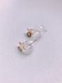 thumb Brass Glass beads Ball Minimalist Drop Earring 0