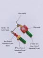 thumb Natural  Gemstone Crystal Beads Multi Color Geometric Christmas Series Drop Earring 1