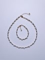 thumb Natural Round Shell Beads Chain Handmade Beaded Necklace 3